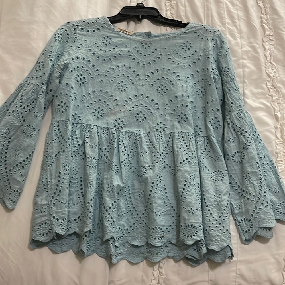 Italian made eyelet blouse